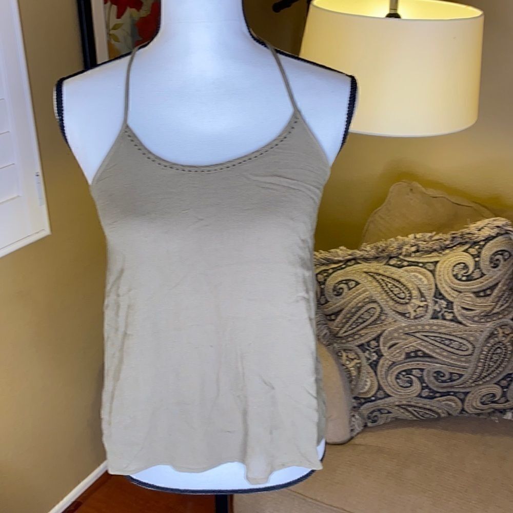 Olive Green Racer Back Tank, Sz M